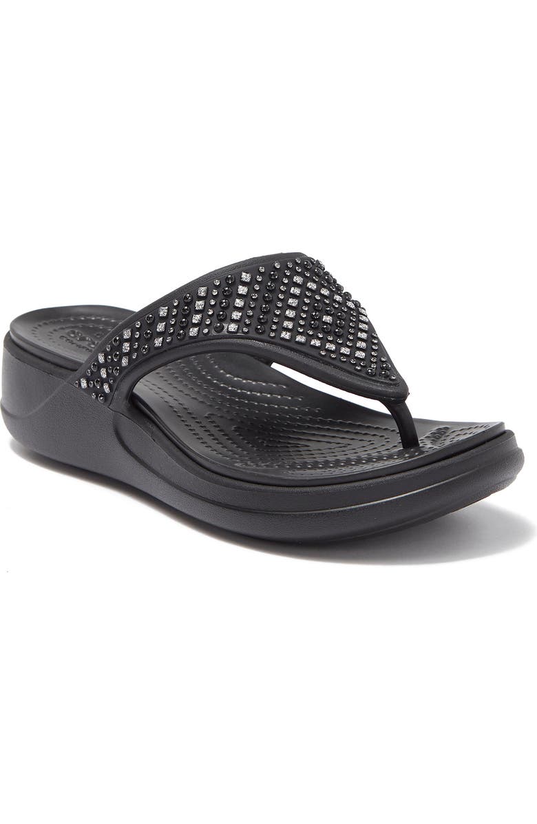 CROCS Monterey Shimmer Wedge Sandal, Main, color,