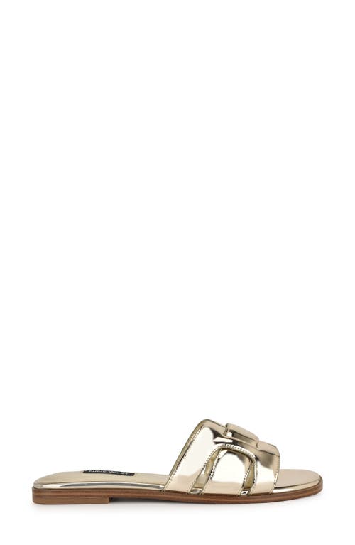 Shop Nine West Germani Slide Sandal In Gold