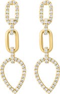 EFFY 14K Yellow Gold Golden Heart Diamond Link Earrings