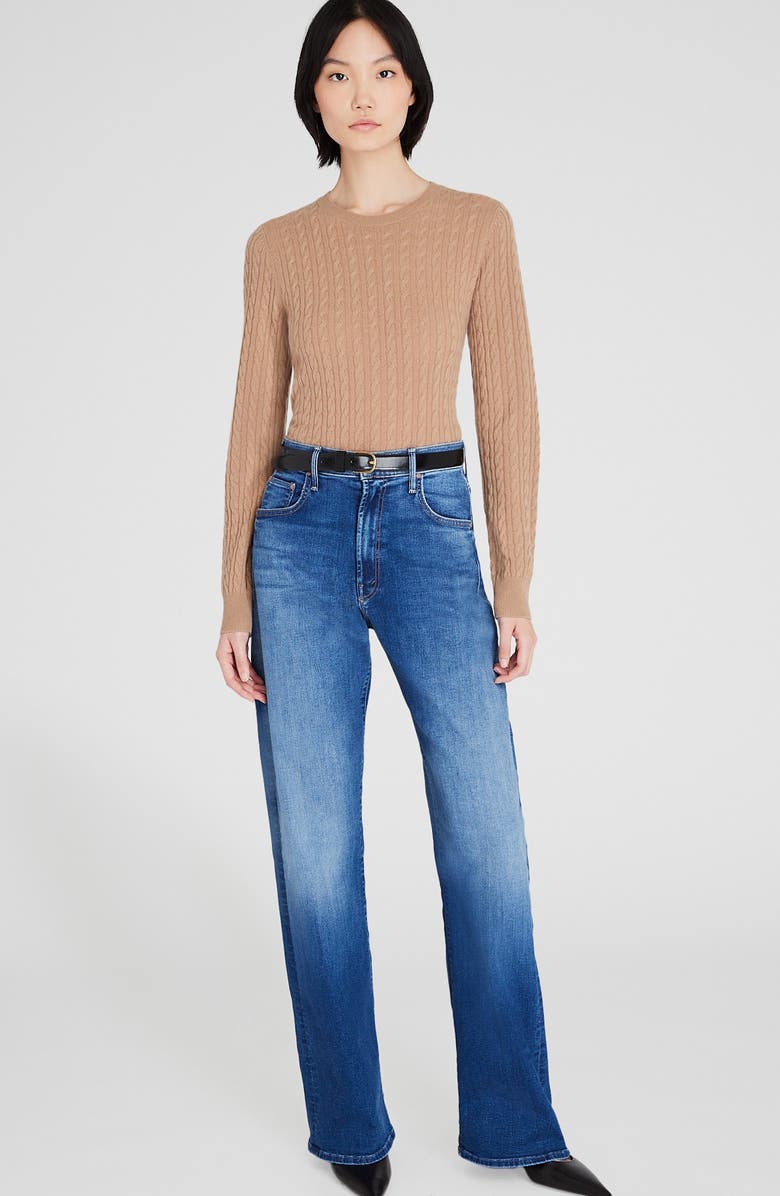 Club Monaco Cable Cashmere Crewneck Sweater, Alternate, color, 