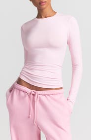 SKIMS Stretch Cotton Jersey Long Sleeve T-Shirt