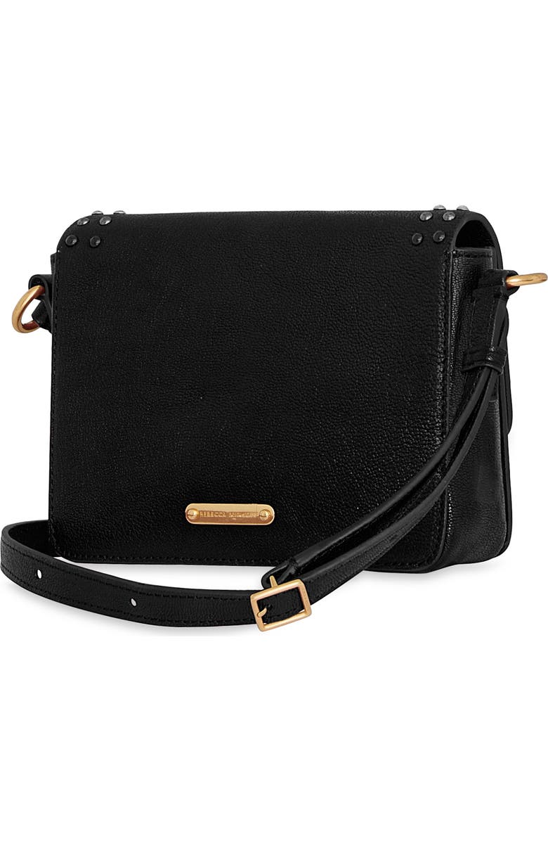 Rebecca Minkoff Bowie Stud Leather Crossbody Bag, Alternate, color,