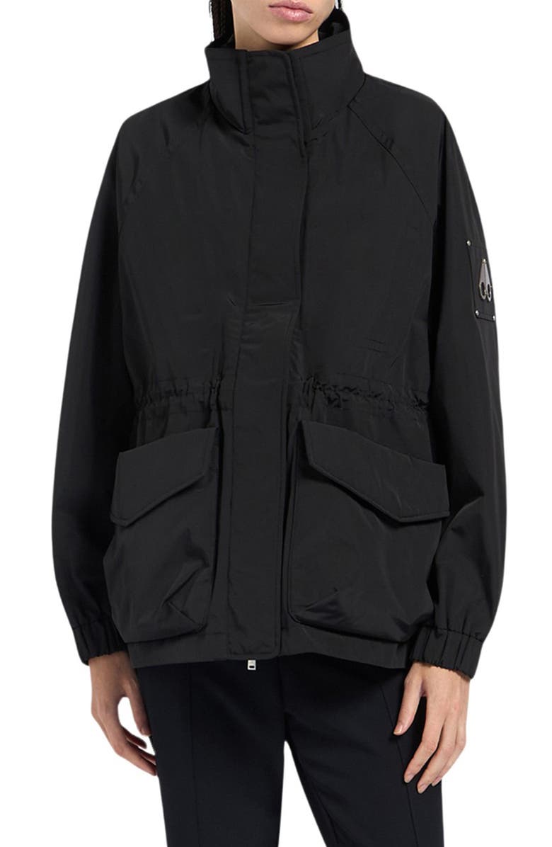 Moose Knuckles Rosemont Water Repellent Windbreaker, Main, color, Black
