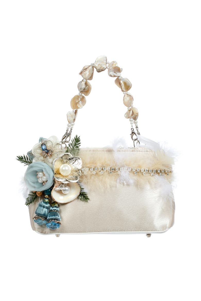 Ivory Bag with Handle Ornament, Main, color, Ivory