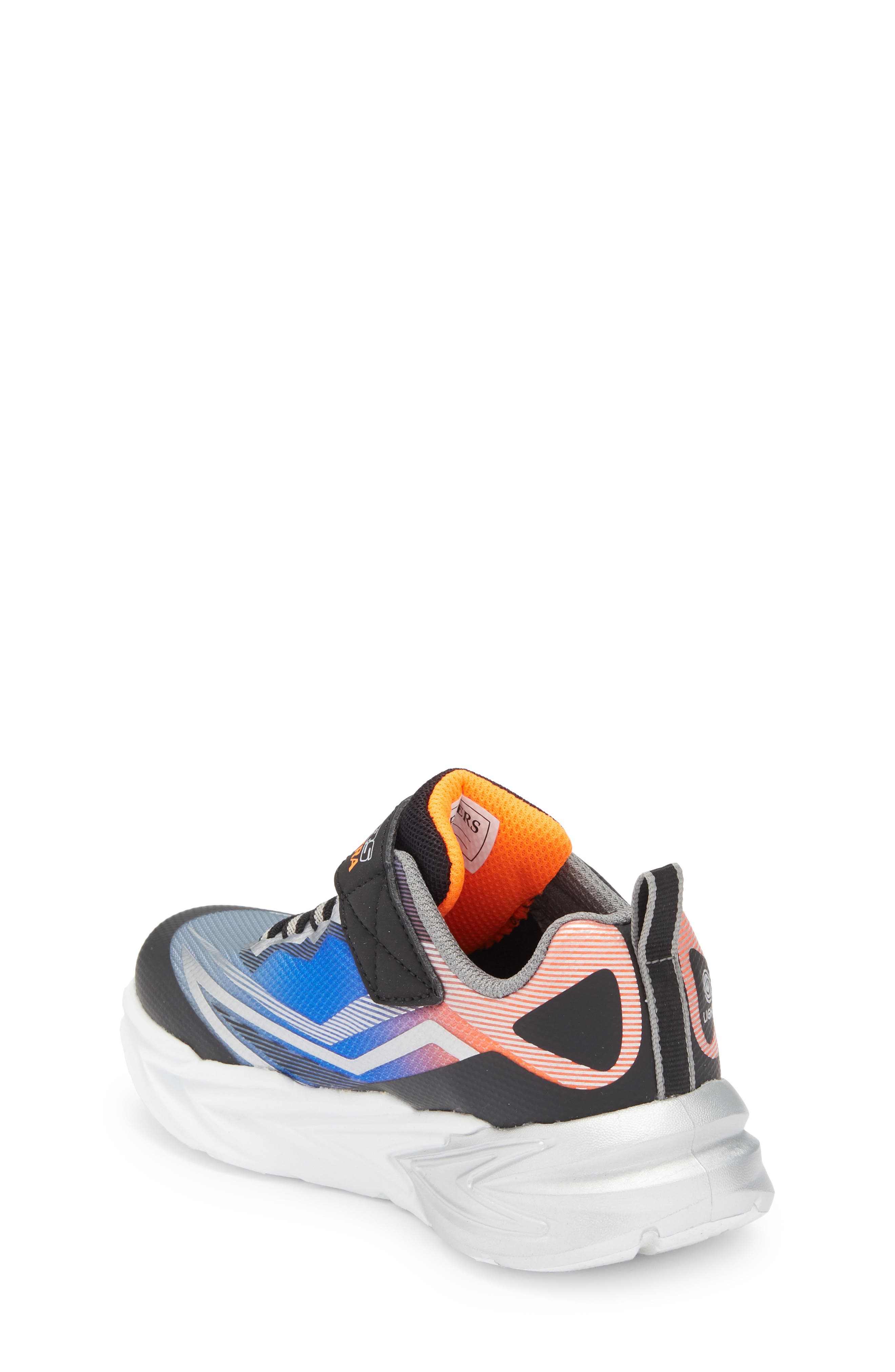 Kids' S-Lights® Flex-Glow Ultra Sneaker, Alternate, color, BLUE/ BLACK/ SILVER