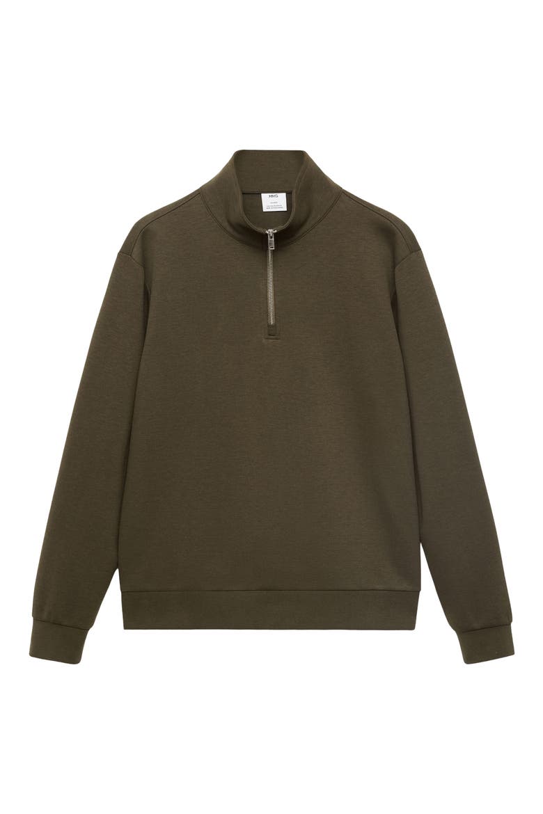 Quarter Zip Sweatshirt, Alternate, color, OLIVE GREEN