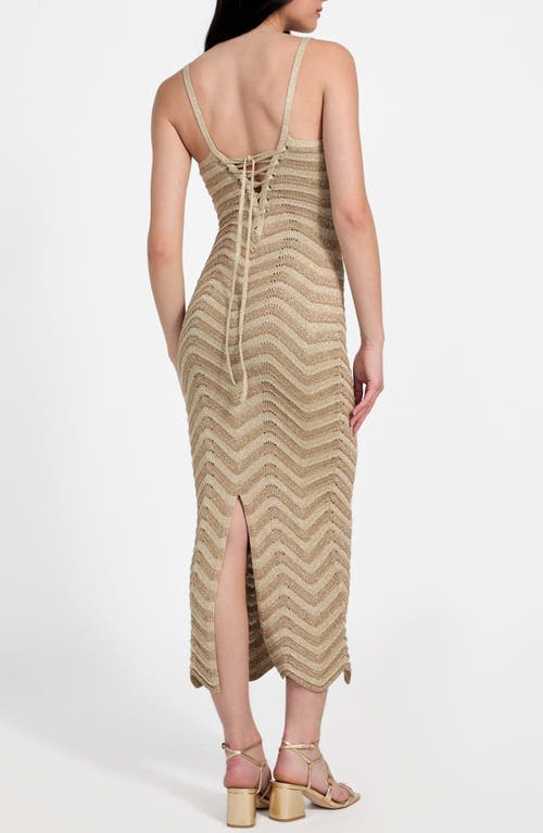 Guess Vera Chevron Knit Dress In Neutral