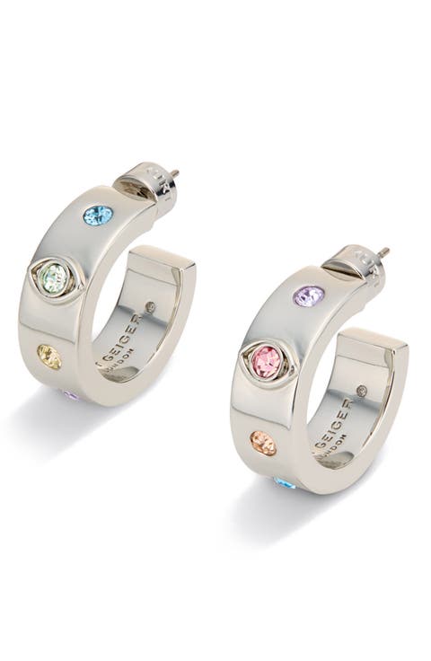 Evil Eye Chunky Hoop Earrings