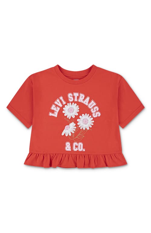 Levi's Kids' Peplum Graphic T-shirt In Red