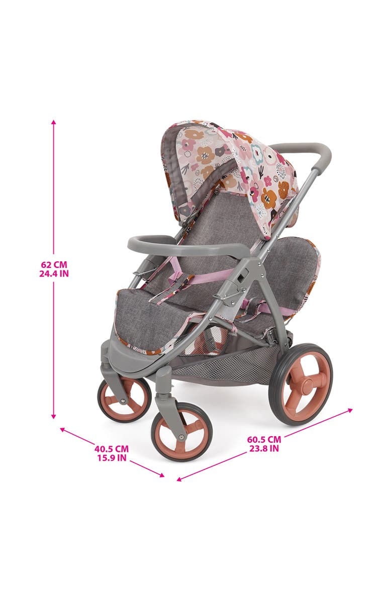 509 Crew Melange Flora Mabelle Duo Twin Doll Stroller 2 Dolls 18", 3+, Alternate, color, Multicolored