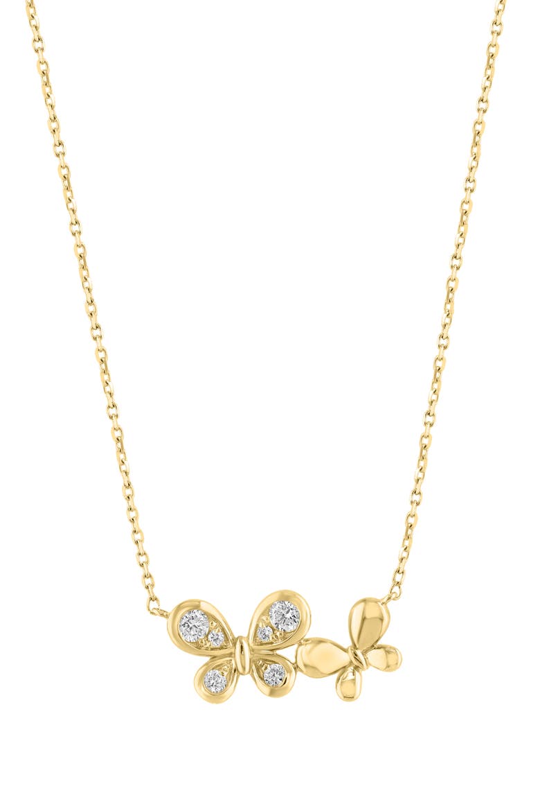 Diamond Butterfly Pendant Necklace, Alternate, color, GOLD