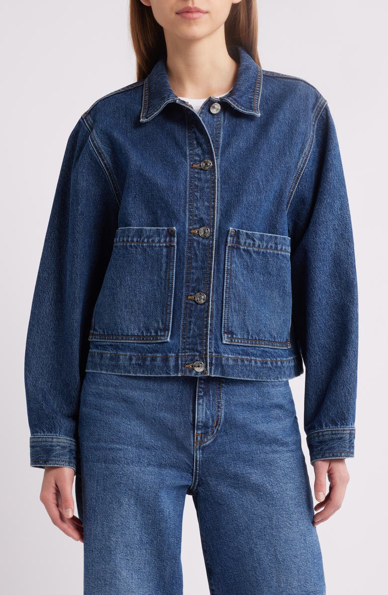FRAME The Patch Pocket Denim Jacket, Alternate, color, Noble