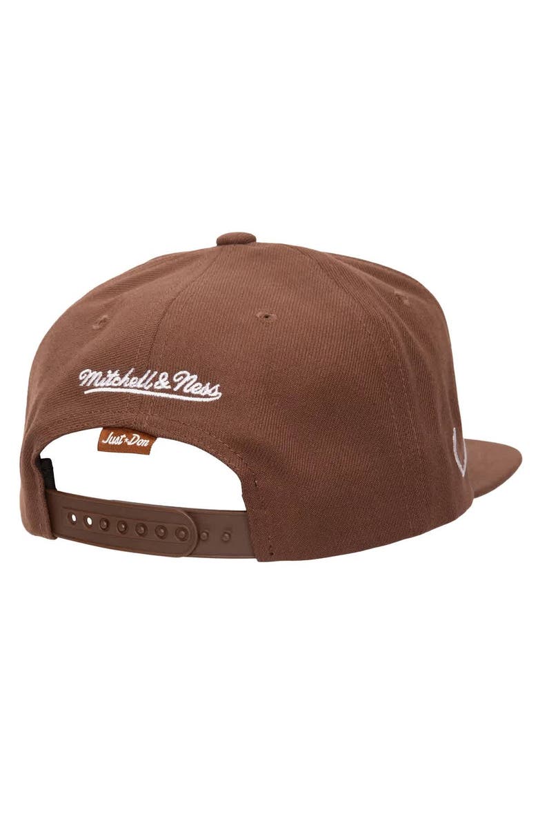 Mitchell & Ness Men's Mitchell & Ness Brown San Diego Padres Just Don x MLB Lux Script Snapback Hat, Alternate, color, 