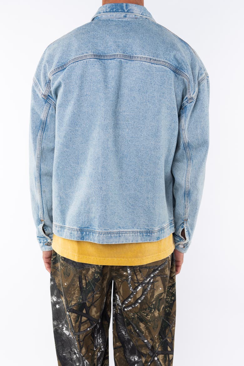Gender Inclusive Denim Jacket, Alternate, color, Bleached Indigo