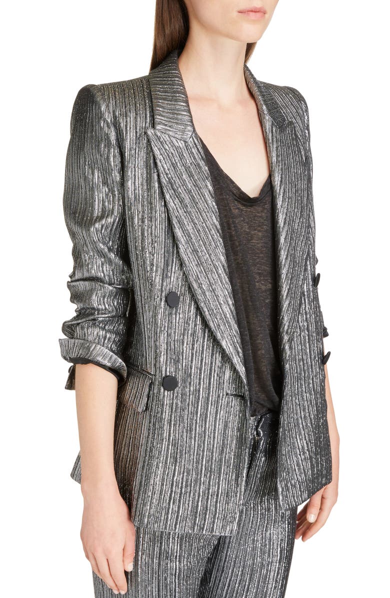 Isabel Marant Denel Party Time Lamé Blazer, Alternate, color, 