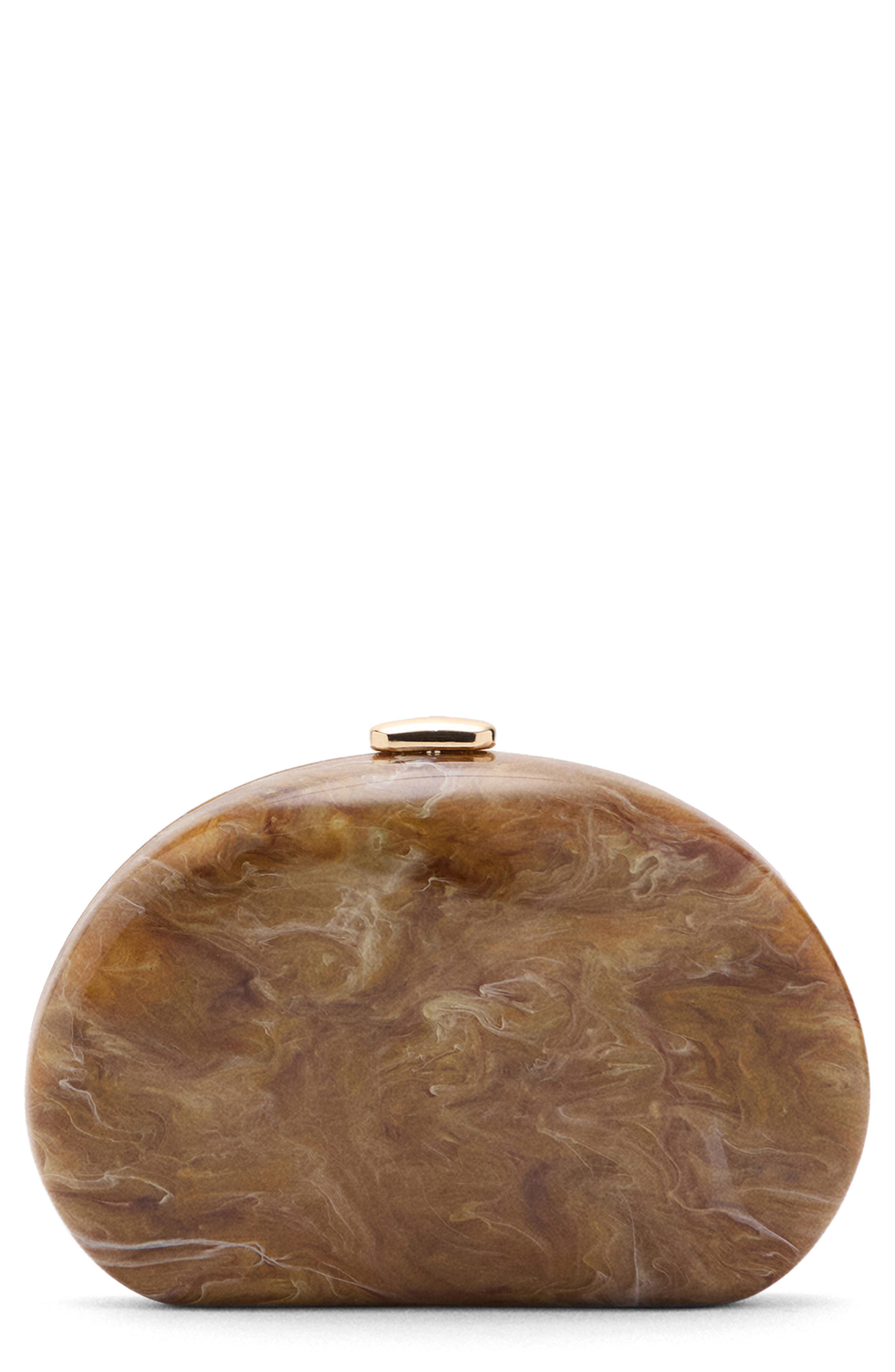 Oval Clutch, Main, color, COGNAC