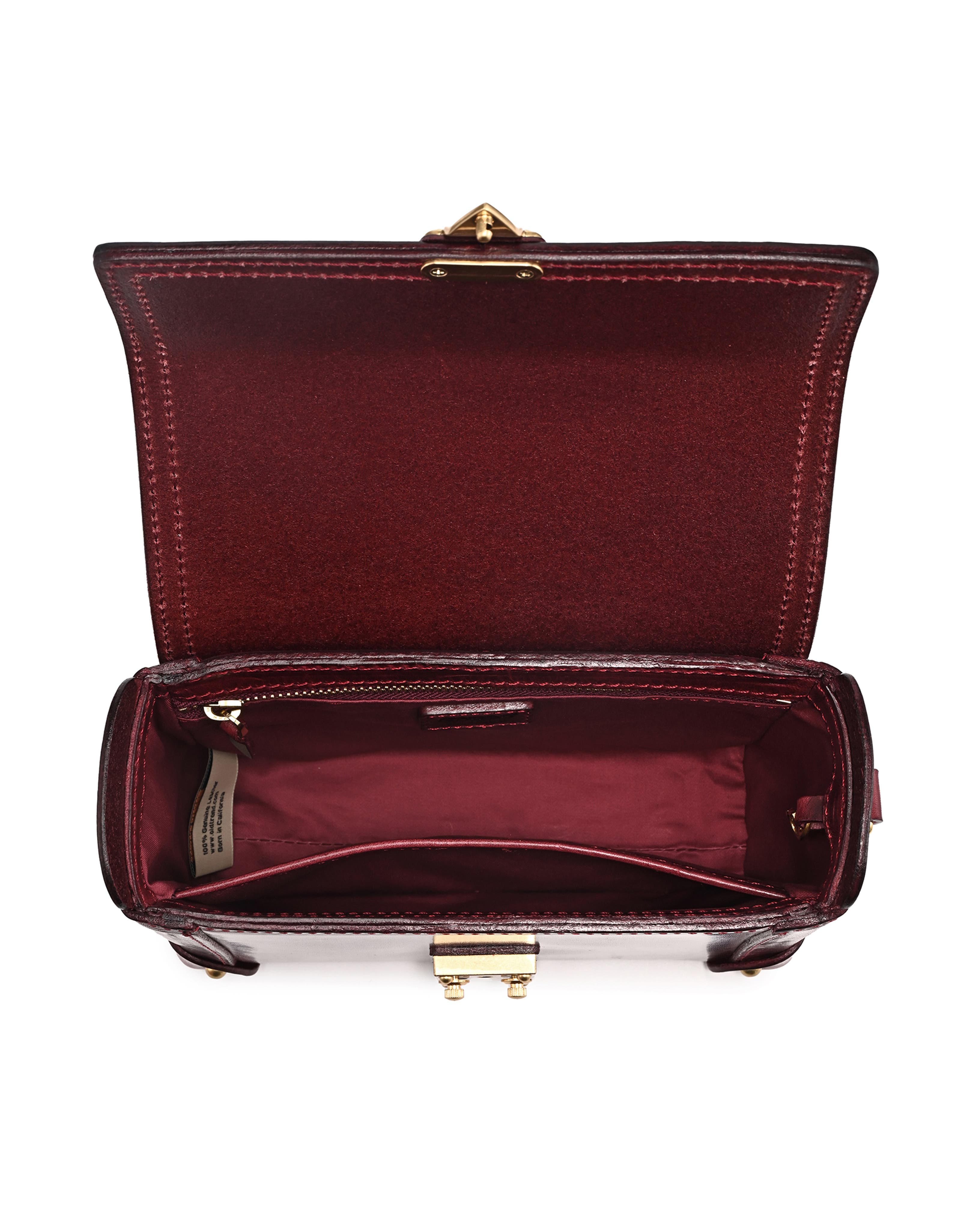Azalea Genuine Leather Vintage Case Crossbody, Alternate, color, Maroon