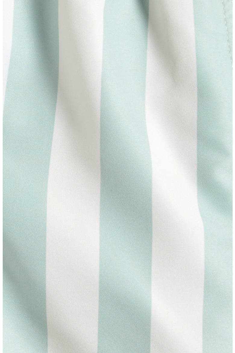Kids' Fistral Stripe Swim Trunks, Alternate, color, GREEN/ CREAM