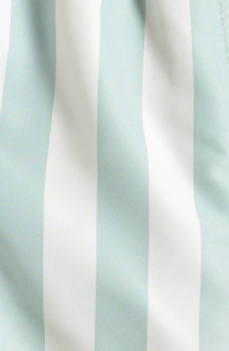 Boardies Kids' Fistral Stripe Swim Trunks, Alternate, color, Green/ Cream