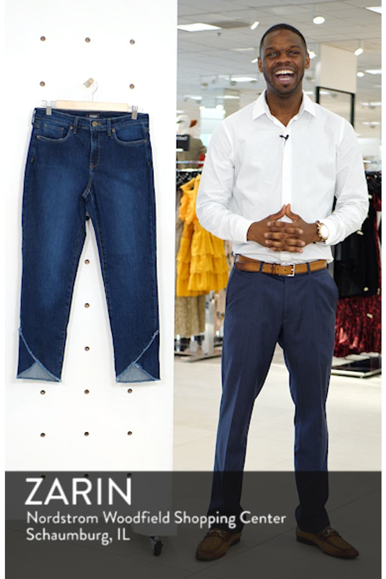 Sheri Crisscross Hem Slim Ankle Jeans video