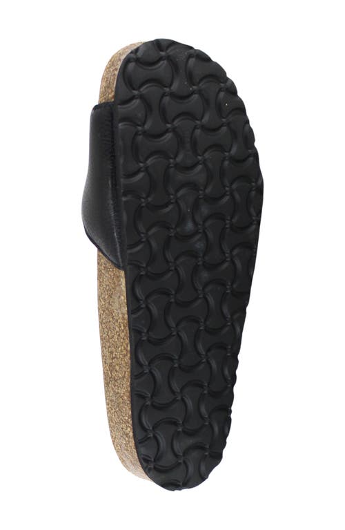 Naot Maryland Slide Sandal In Black Soft Leather