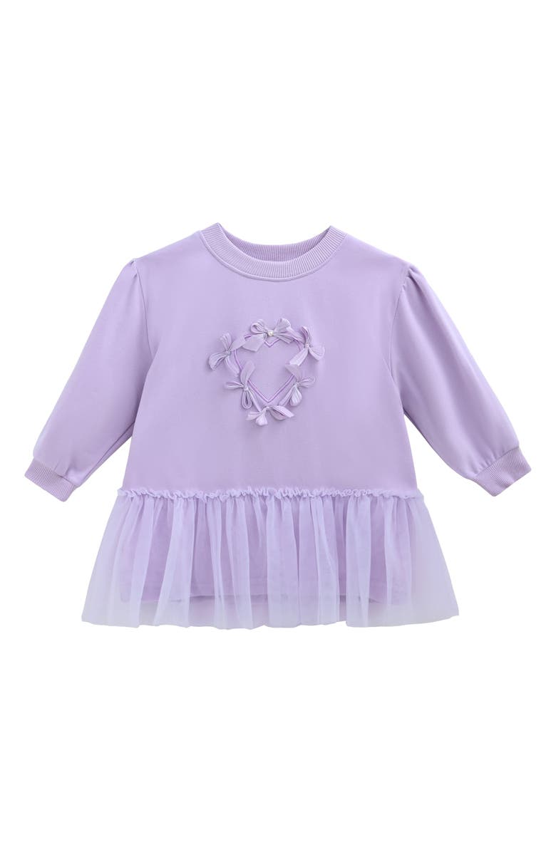 Mimi Tutu Heart Bow Dress, Alternate, color, Purple