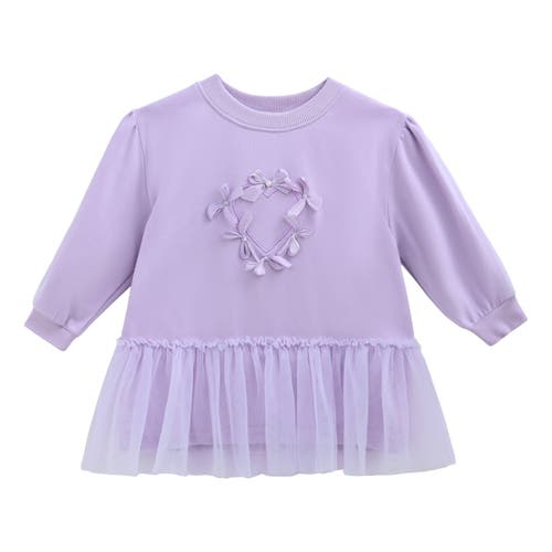 Mimi Tutu Heart Bow Dress In Purple