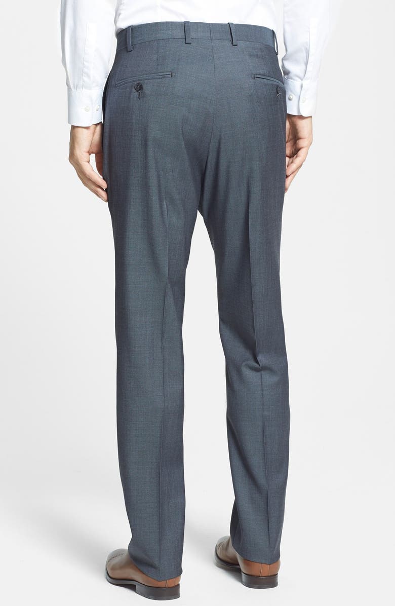 Di Milano Uomo Flat Front Trousers, Alternate, color,