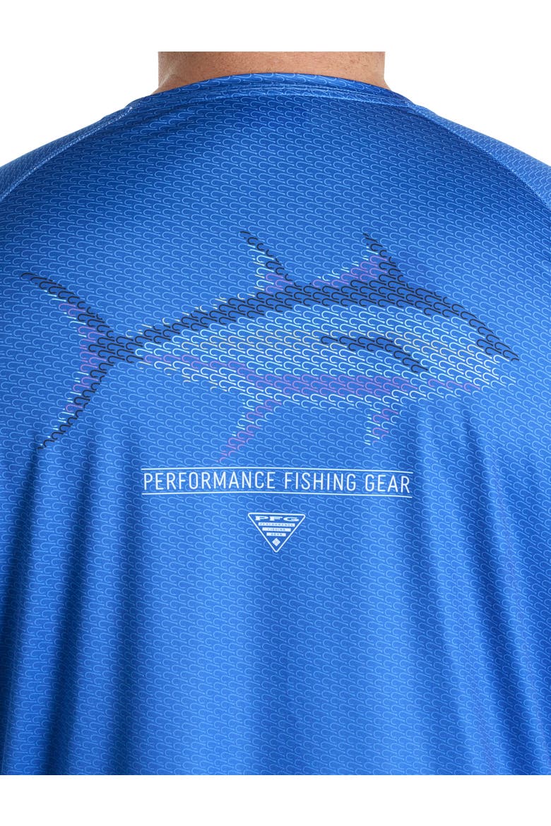 Big & Tall PFG Super Terminal Tackle Fish Fade Long-Sleeve T-Shirt, Alternate, color, VIVID BLUE