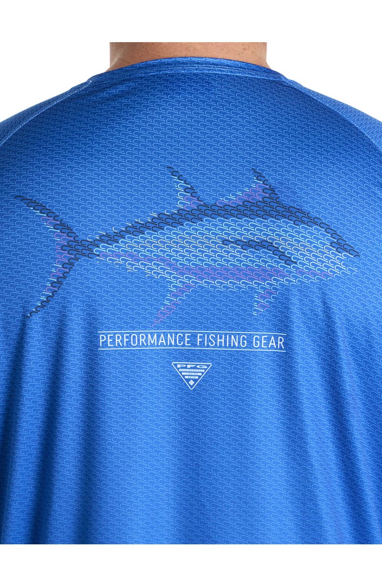 Columbia Big & Tall PFG Super Terminal Tackle Fish Fade Long-Sleeve T-Shirt, Alternate, color, Vivid Blue