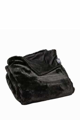 LUXE Faux Fur Throw - 50" x 60" - Black