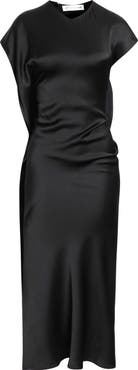 Victoria Beckham Victoria Dolman Sleeve Asymmetric Midi Dress
