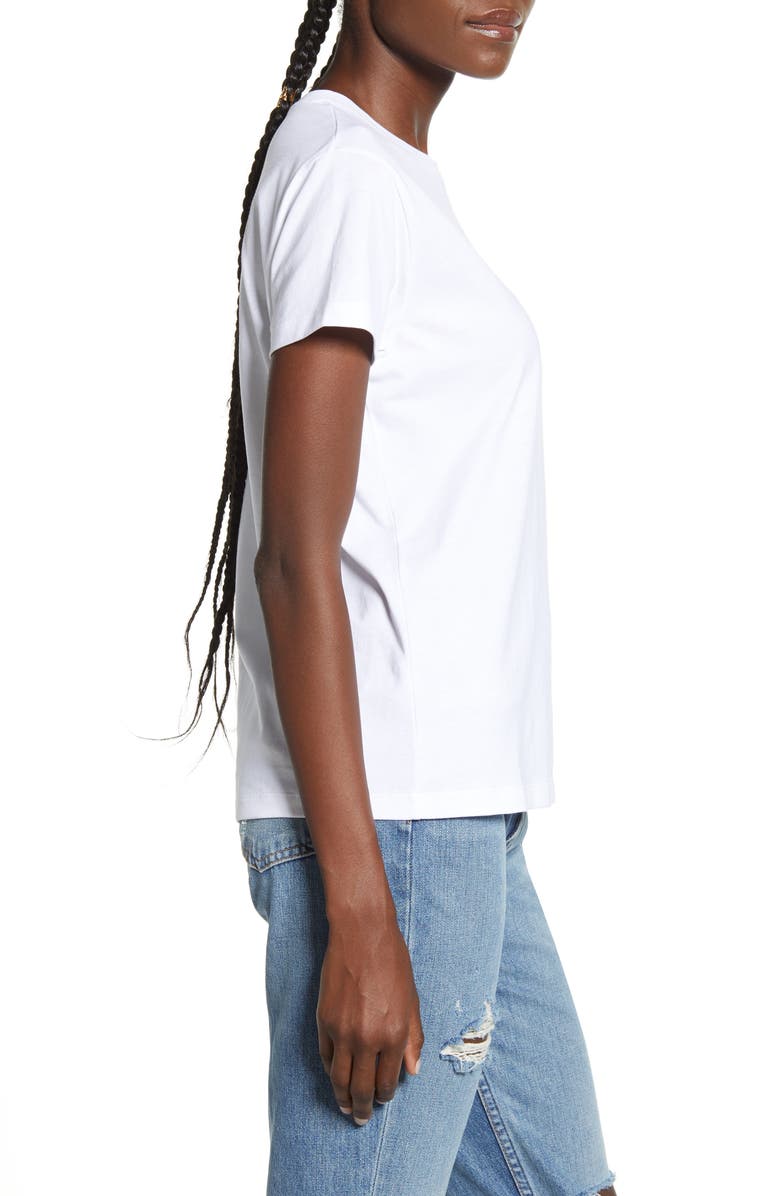 MAISON LABICHE x Peanuts<sup>®</sup> Hi Sweetie Embroidered Cotton Tee, Alternate, color, White