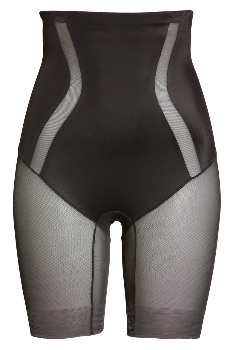 Middle Manager High Waist Thigh Slimmer, Alternate, color, BLACK