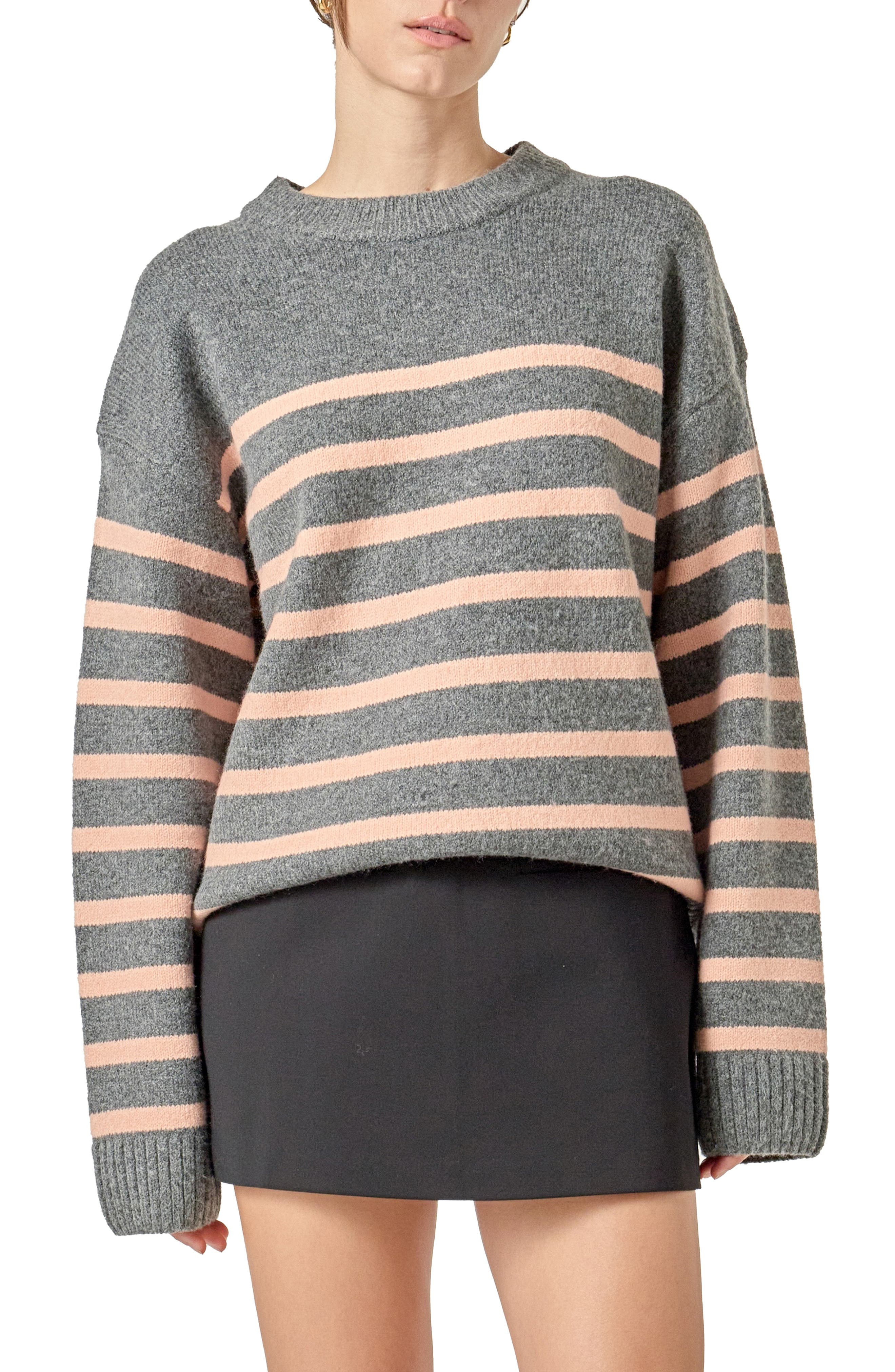 English Factory Stripe Crewneck Sweater