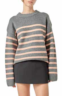 English Factory Stripe Crewneck Sweater