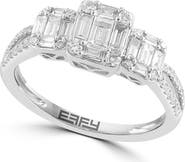 EFFY 14K White Gold Diamond Three-Stone Ring