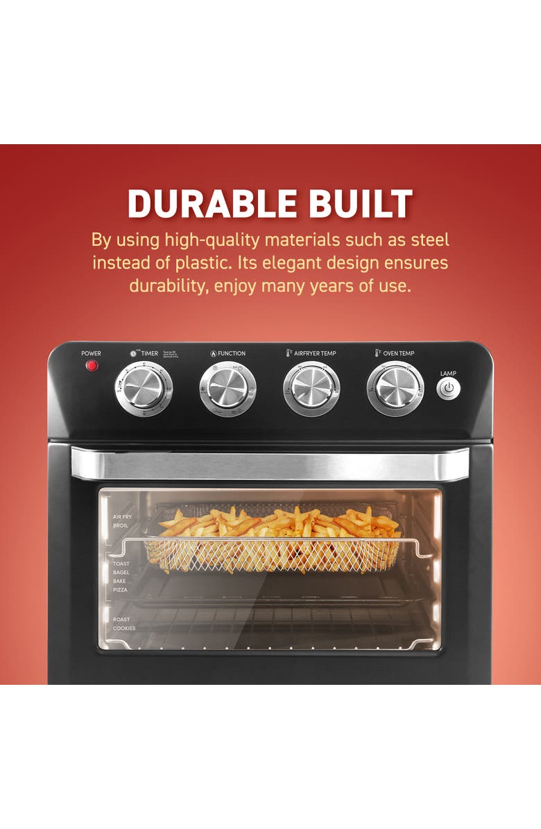 Elite Cuisine 25 L Air Fryer Oven with Rotisserie and Dehydrator, Alternate, color, Black / Stainless Steel Finish