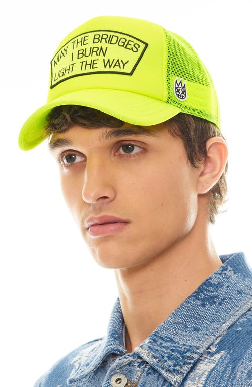 Cult Of Individuality May The Bridges I Burn Light The Way Mesh Back Trucker Hat In Green
