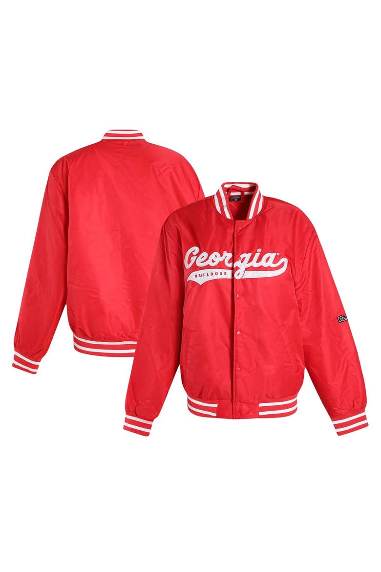 Women's Hype and Vice Red Georgia Bulldogs A-Game Varsity Full-Snap Jacket, Main, color, Red