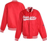 Hype and Vice Women's Hype and Vice Red Georgia Bulldogs A-Game Varsity Full-Snap Jacket