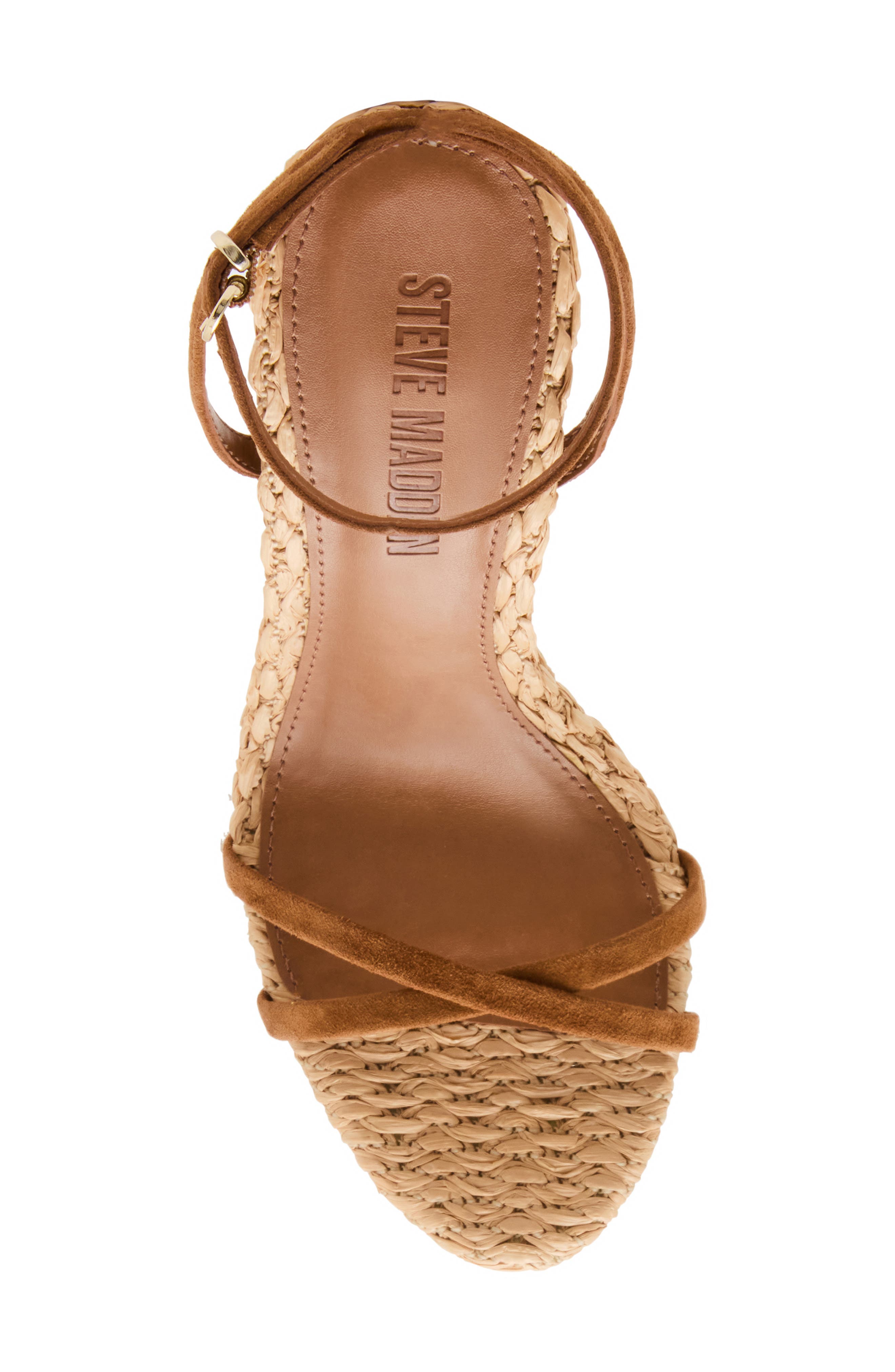 Steve Madden Ankle Strap Stiletto Sandal, Alternate, color, Chestnut Suede