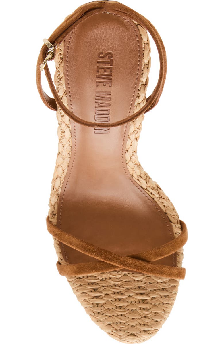 Steve Madden Ankle Strap Stiletto Sandal, Alternate, color, Chestnut Suede