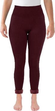 MUK LUKS High Waisted Fur Lined Leggings