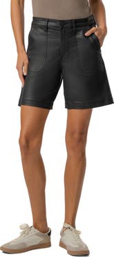 KUT from the Kloth Hailey High Waist Coated Denim Bermuda Shorts