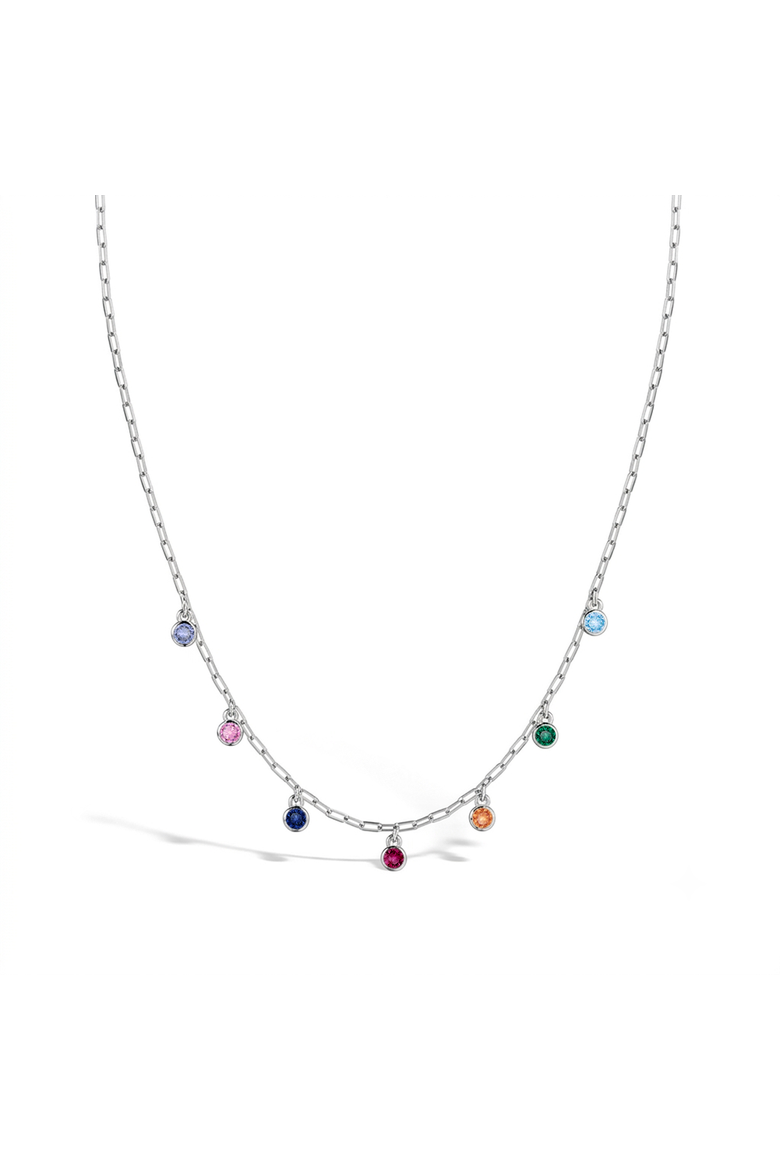 Multicolored CZ Dangle Women's Necklace, Main, color, Multi-Color