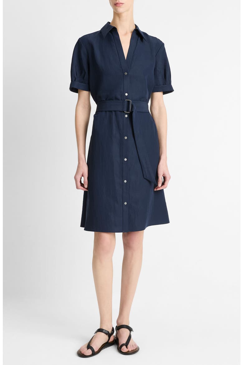 Belted Shirtdress, Main, color, COASTAL