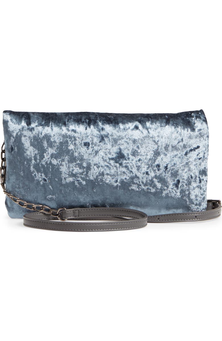 Sole Society Velvet Foldover Clutch, Alternate, color,