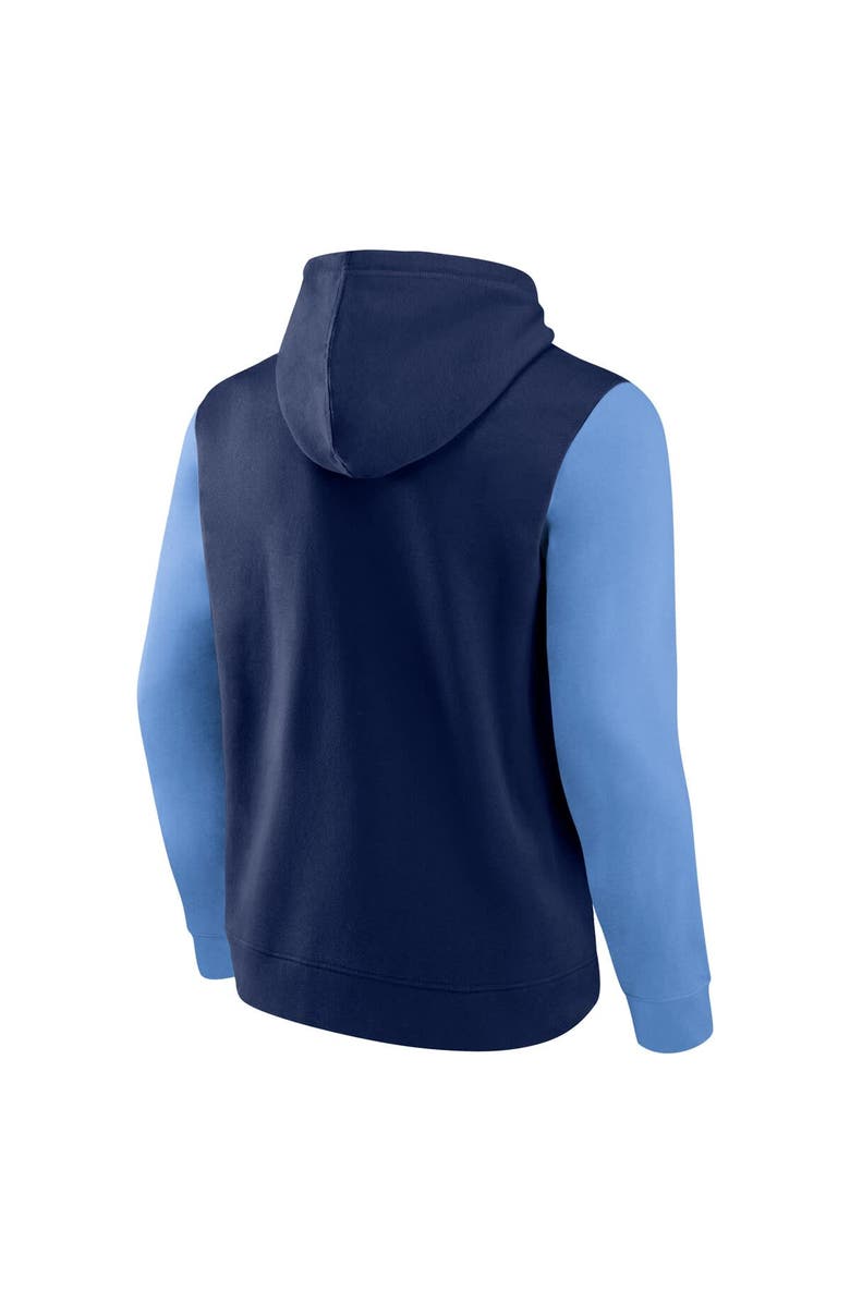 FANATICS Men's Fanatics Navy/Light Blue Tennessee Titans Outline Pullover Hoodie, Alternate, color, 