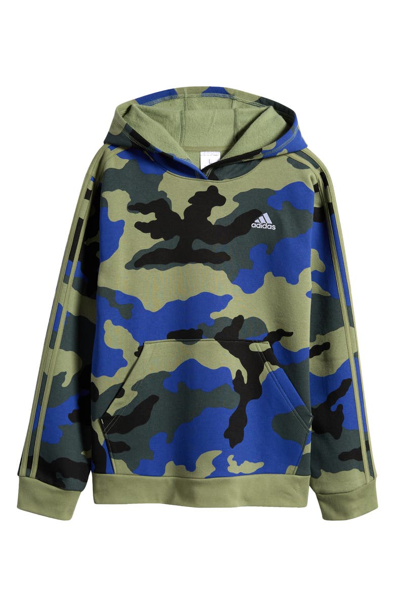 adidas Kids' France Camo Print Hoodie, Main, color, 